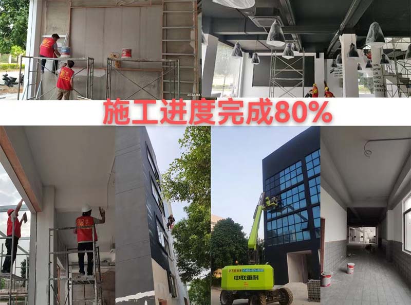 南寧英輪名駒摩托車4S店裝修施工進(jìn)度完成80%—燦源裝飾